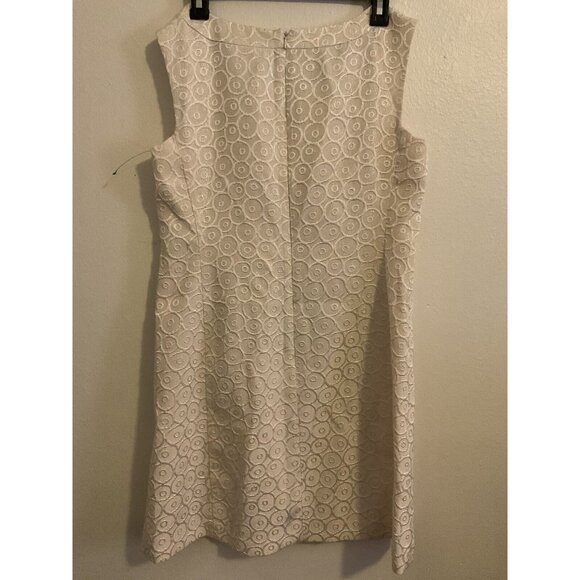 Nine West 8 Ivory Lined Womens Dress Lace Textured‎ Fit Flare - Picture 3 of 6